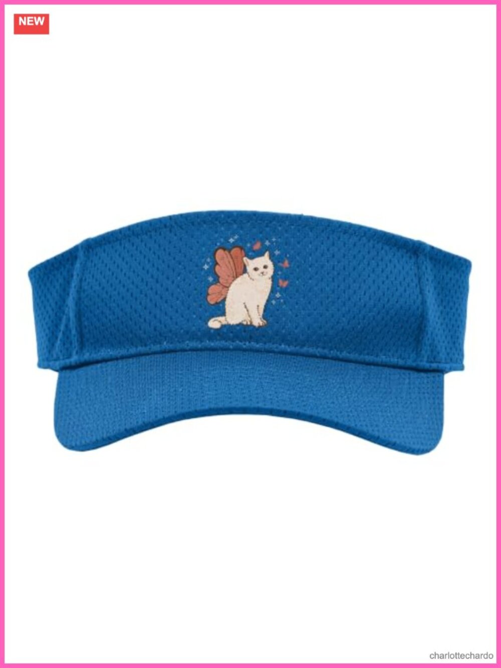 Fairycore Butterfly Cat Grunge Mesh Sport Sun Visor Adjustable